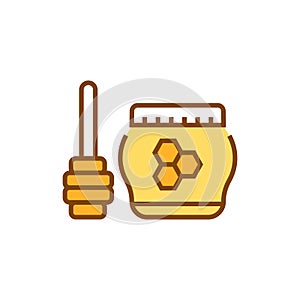 Honey icon. Alternative medicine vector illustration
