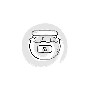 Honey jar flat style vector isolated image