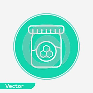 Honey jar vector icon sign symbol