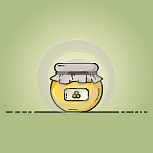 Honey jar web icon. Vector illustration in flat style