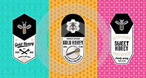 Honey labels, logo and packaging design