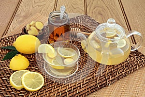 Honey Lemon and Ginger Drink