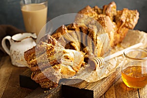 Honey and nuts pull-apart bread