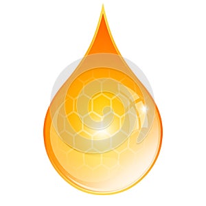 Honey oil drop vector illustration