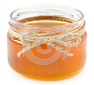 Honey pot on isolated white background