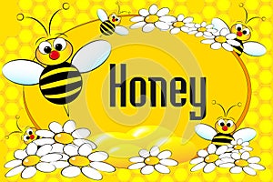 Honey pot label or brochure