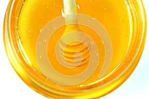 Honey pouring