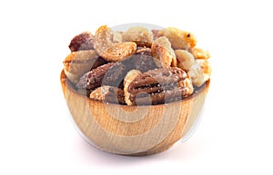 Honey Roasted Nuts Isolated on a White Background