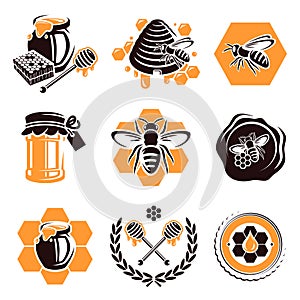 Honey set. Vector
