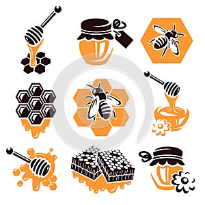 Honey set. Vector