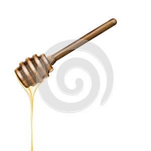 Honey spoon and honey stream