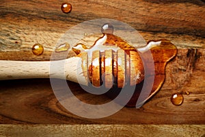 Honey spoon, special wooden dipper