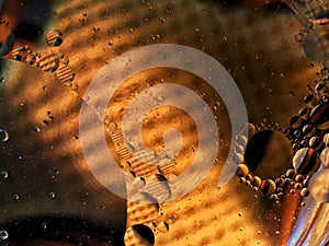 honey structural bubbles, macro blurred background. Macro photography wallpaper