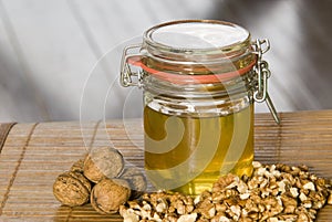 Honey with walnut photo