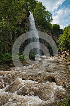 Honey waterfalls in the Republic of Karachay-Cherkessia.