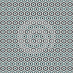 Honeycomb background. Blue colors repeated hexagon tiles wallpaper. Seamless pattern with classic geometric ornament.