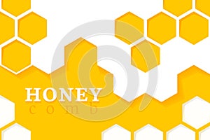 Honeycomb Background. Vector Illustration of Geometric Hexagons