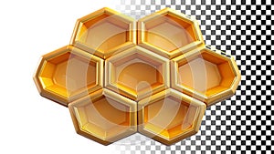 Honeycomb, bee hive structure, natural pattern, organic texture png transparent image Generative AI