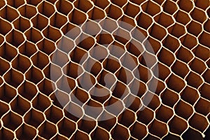 honeycomb cells of cardboard stiffening rib background