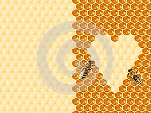 Honeycomb cut in heart form