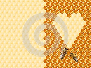 Honeycomb cut in heart form