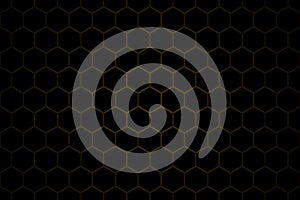 Honeycomb Grid tile random background or Hexagonal cell texture. in color black or dark or gray or grey with difference border