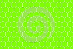 Honeycomb Grid tile seamless background or Hexagonal cell texture. in color UFO Green with gradient.