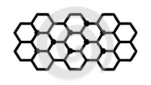 Honeycomb Hexagon Pattern Geometric Grid Abstract Vector, vector design Generative AI