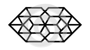 Honeycomb Hexagon Pattern Outline Icon, vector design Generative AI
