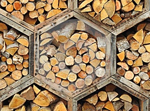 Honeycomb hexagon wood blocks