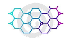 Honeycomb Hexagonal Pattern Icon, Structure and Connectivity, vector design Generative AI