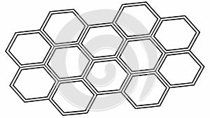 Honeycomb Hexagonal Pattern Vector for Modern Textures, vector design Generative AI