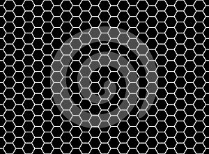 Honeycomb hexagonal seamless pattern. Grid design, vector background. Simple texture