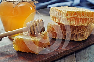 Honeycomb with honey dipper