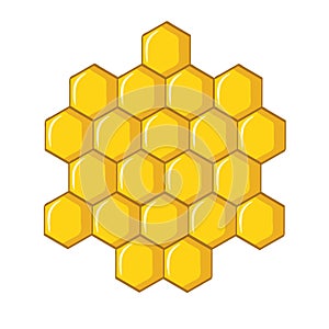 honeycomb with honey drip cartoon style