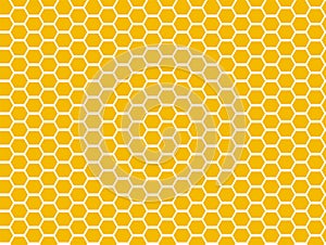 Honeycomb honey yellow and white seamless pattern Vector hexagons of geometric shapes mosaic background
