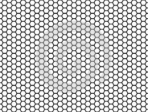 Honeycomb monochrome seamless pattern. Vector hexagon background