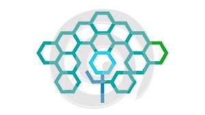Honeycomb Network Structure Vector Illustration, vector design Generative AI