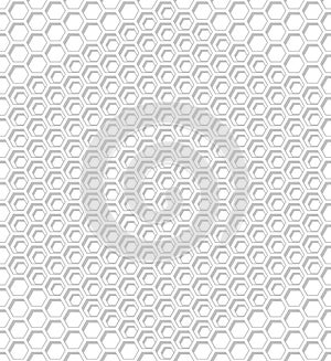 Honeycomb papercut style layered seamless pattern.