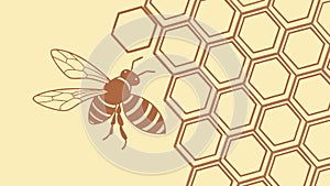 Honeycomb Pattern Background Vector, vector design Generative AI