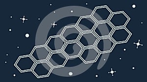 Honeycomb pattern: geometric hexagons for natural and scientific designs vector design Generative AI