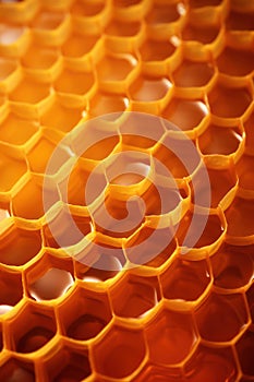 Honeycomb pattern hexagon beehive shape sweet texture honeyed yellow background bee comb wax