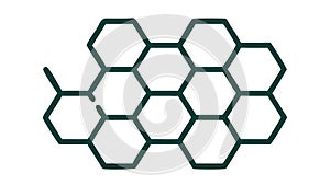 Honeycomb Pattern Hexagon, Structure Geometry Design, vector design Generative AI