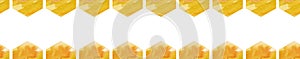 Honeycomb pattern. Hexagonal texture. Abstract pattern background. Honeycomb. Golden, background