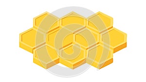Honeycomb Pattern Isometric Design, Sweetness and Nature, vector design Generative AI