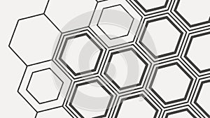 Honeycomb Pattern Outline, Geometric Abstract Vector Texture, vector design Generative AI