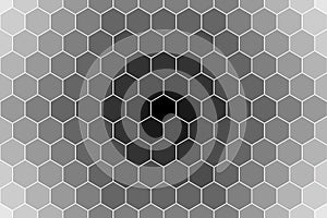 Honeycomb random Grid background or Hexagonal cell texture. in color black or dark with gradient color.