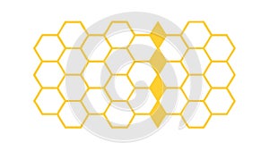 Honeycomb Structure Pattern, Interlocking Geometric Design, vector design Generative AI