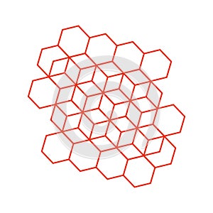 Honeycomb vector illustration inside