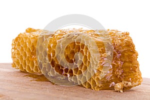 Honeycomb on white